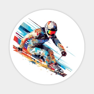 Alpin Ski Sport Game Champion Competition Abstract Magnet